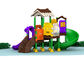 Safety Kids Plastic Playground Equipment With 1.5 Meter Height Slide And Barriers