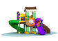 Safety Kids Plastic Playground Equipment With 1.5 Meter Height Slide And Barriers